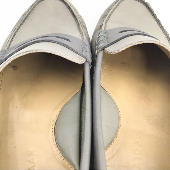 Cole Haan GRANT Canoe Gray Slip On Penny Driving Loafers - Picture 9 of 15